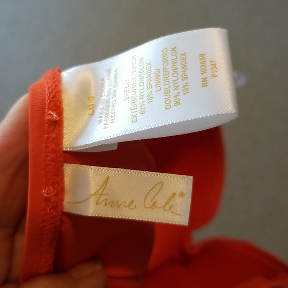 Anne Cole tankini top tropical orange sz L - Picture 11 of 15